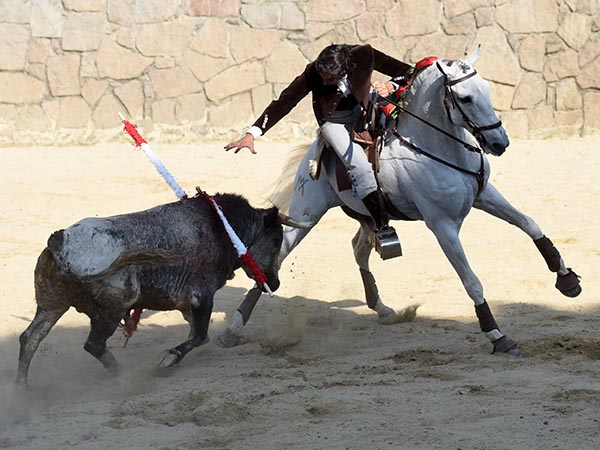 Templando de costado