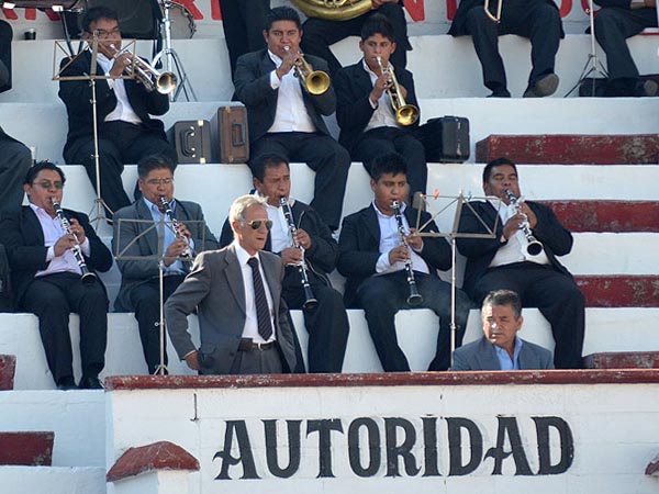 Banda y biombo en un palco