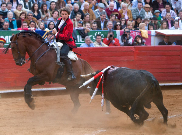 Girando en la cara del toro