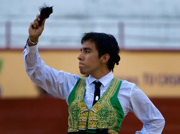 Oreja ganada con sangre