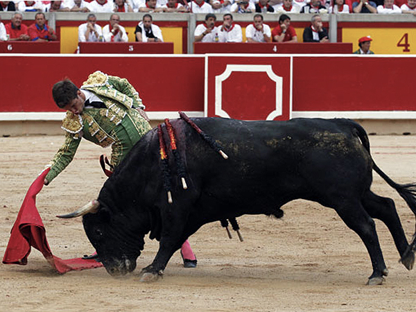 Embebido en la muleta