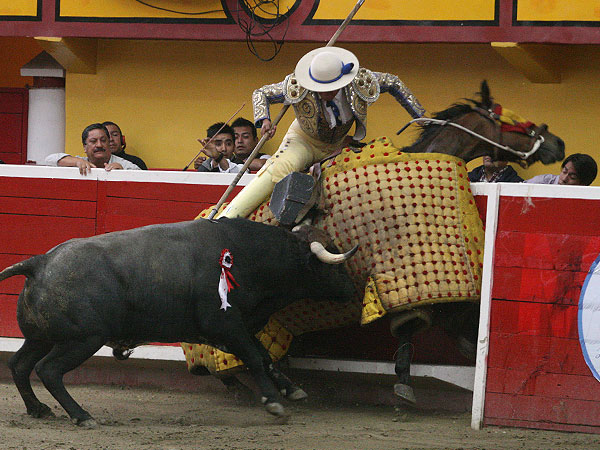 La corrida apret en el caballo